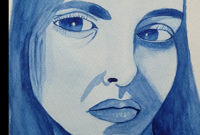 Auto retrato aquarela