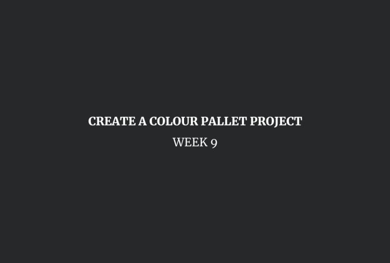 Create A Colour Pallet project