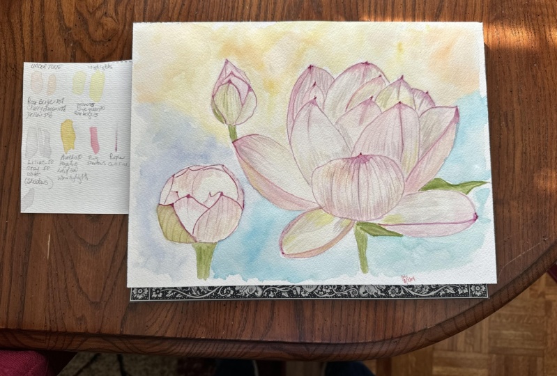 Watercolor magnolias