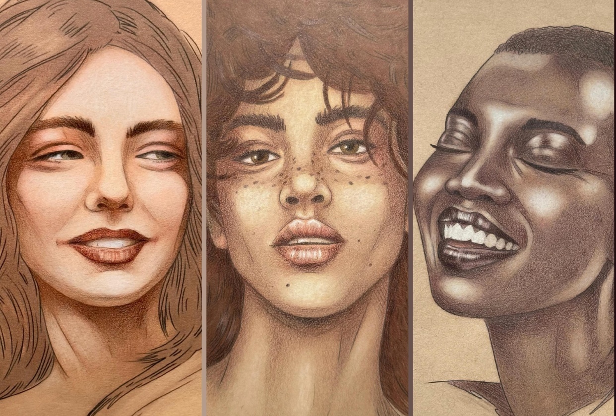 3 Skin Tones - student project