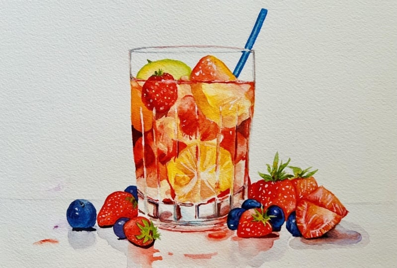 Vibrant fruit drink