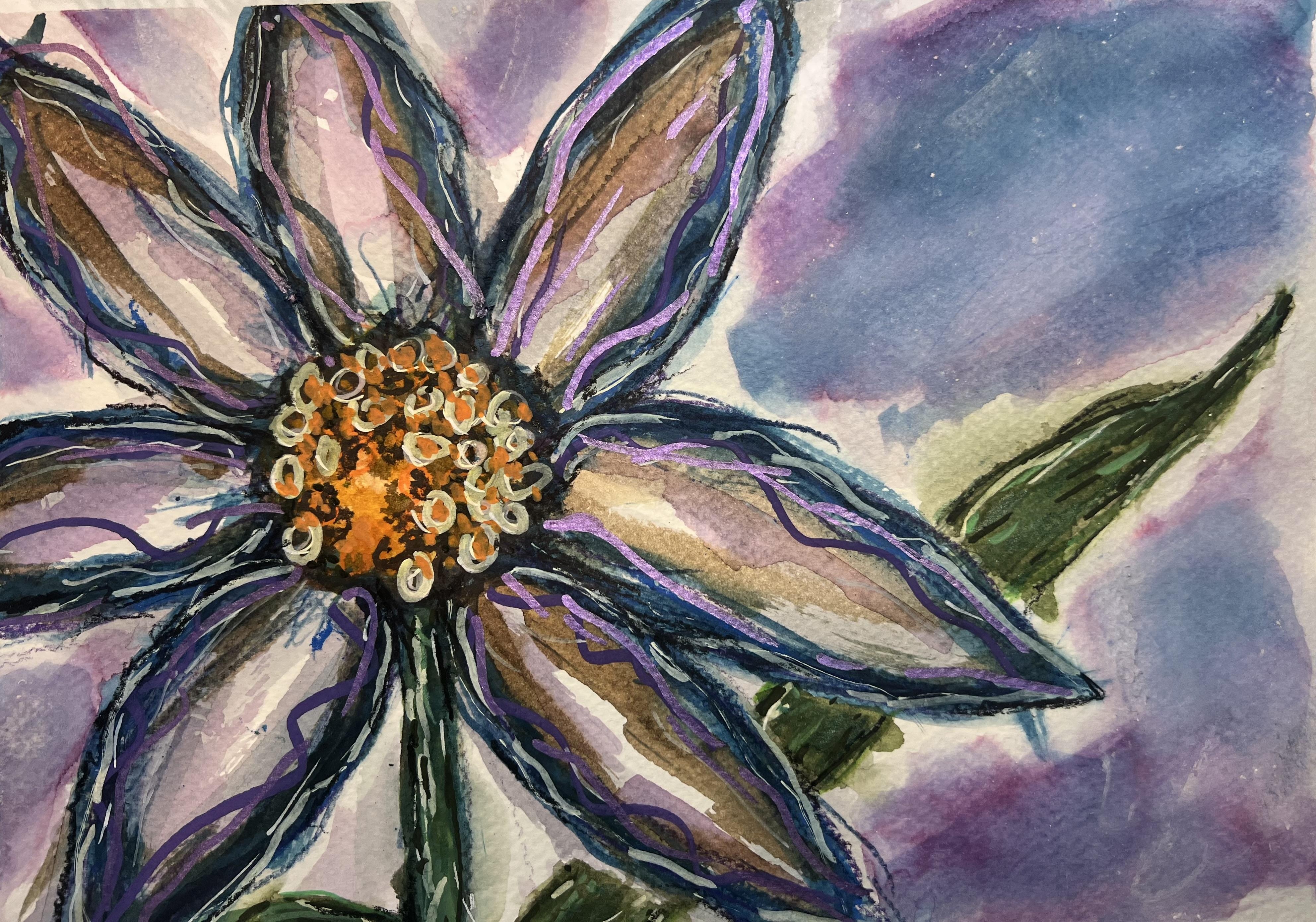 Water Based Mixed Media - student project