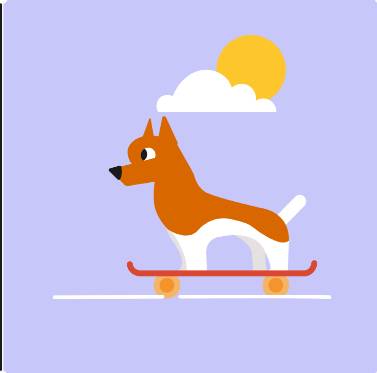 Skater Dog Animation - student project