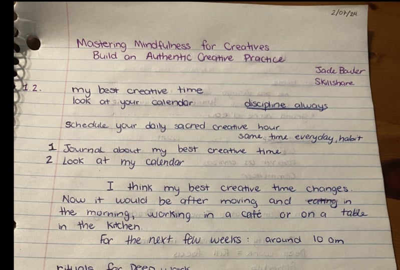 My notes and thoughts on the course :)