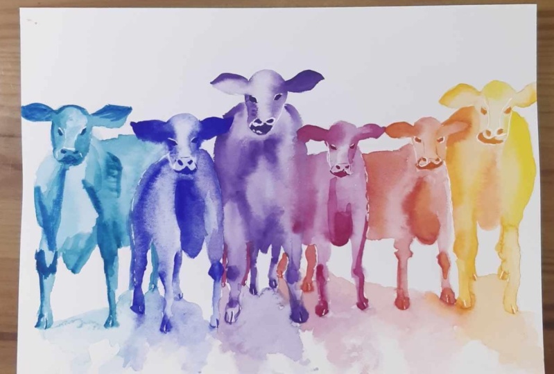 Rainbow cow