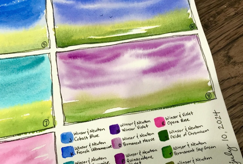 Loose and Colourful Watercolour Skies