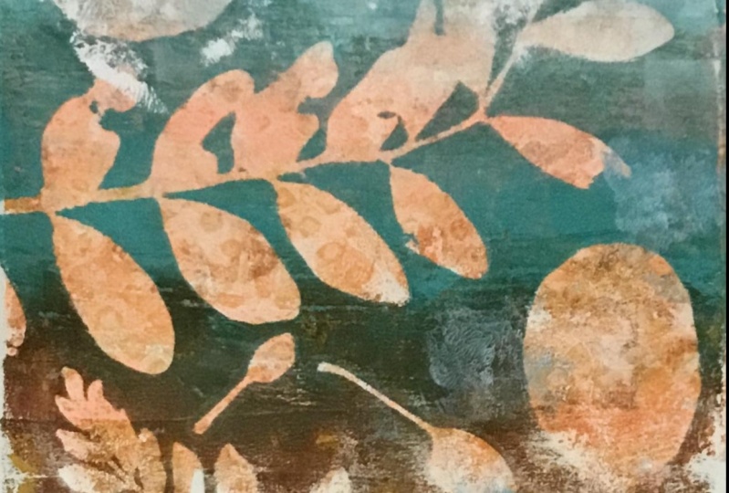 Painting on my Gelli Plate for the first time!