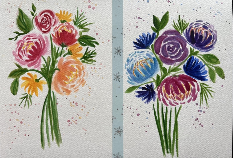 Embracing Watercolor Mistakes with Flowers
