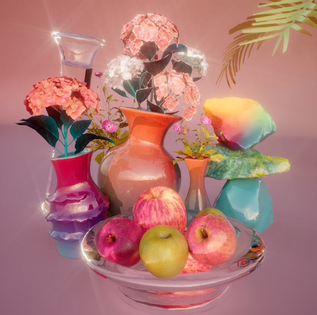 Rainbow Still Life - student project