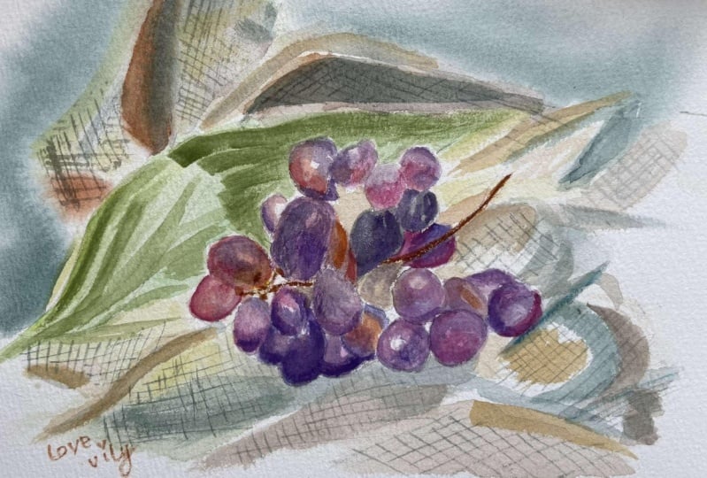 watercolor still life painting