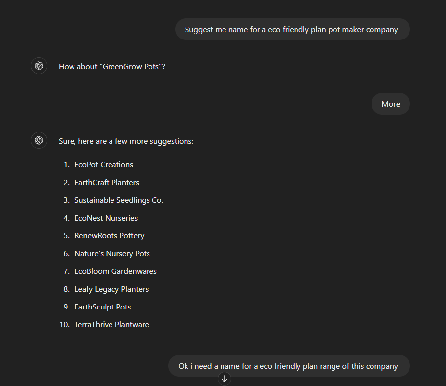 Chat gpt prompt for me business