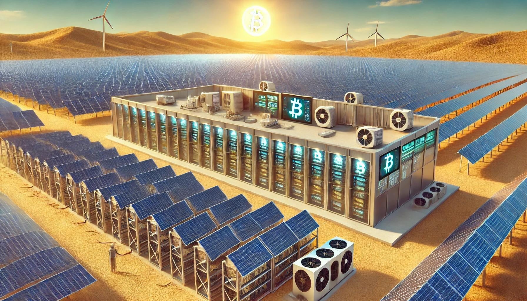 Creating a Visual of Mining Crypto with Solar Power - student project