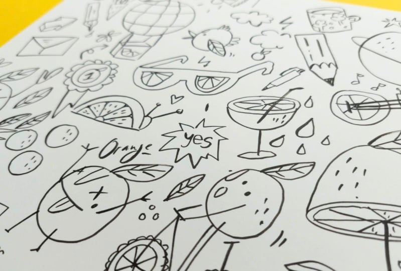 Orange Doodle Adventure