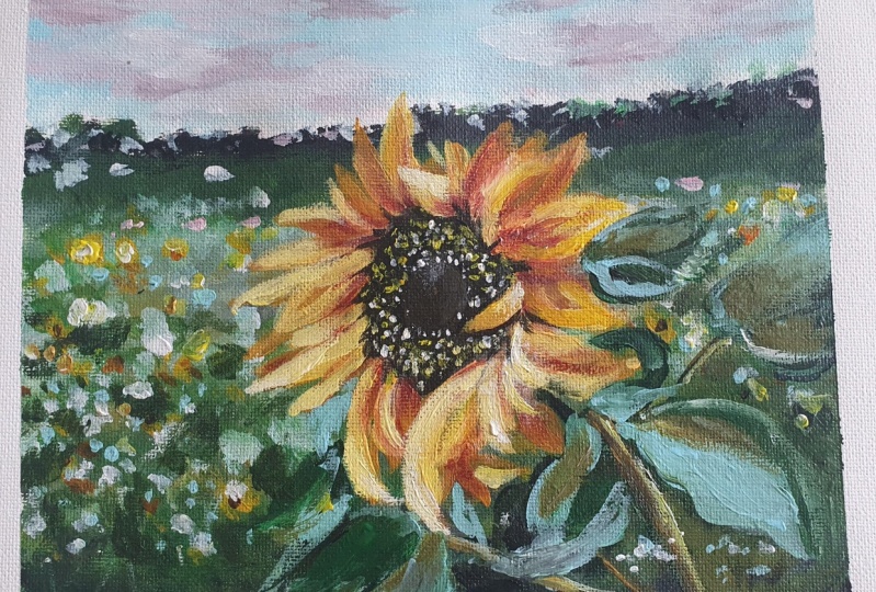 Acrylic art semi abstract:)