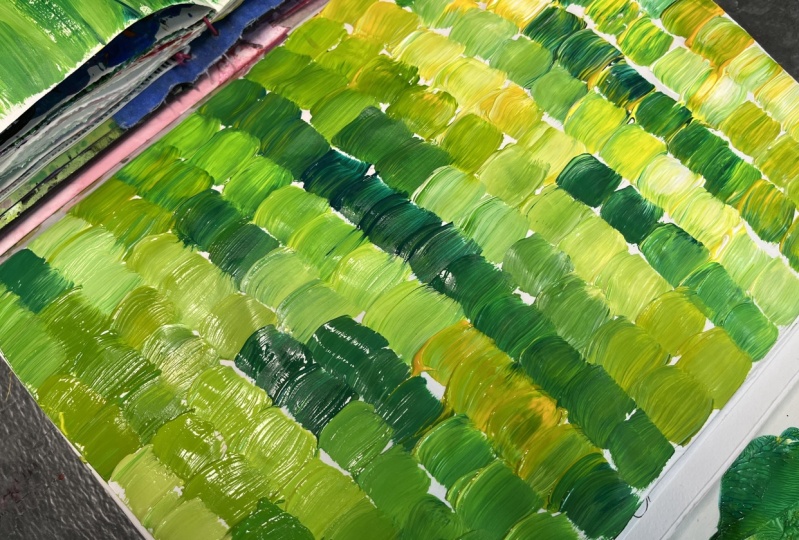 Leftover Paint Sketchbook Spreads and Collage Papers