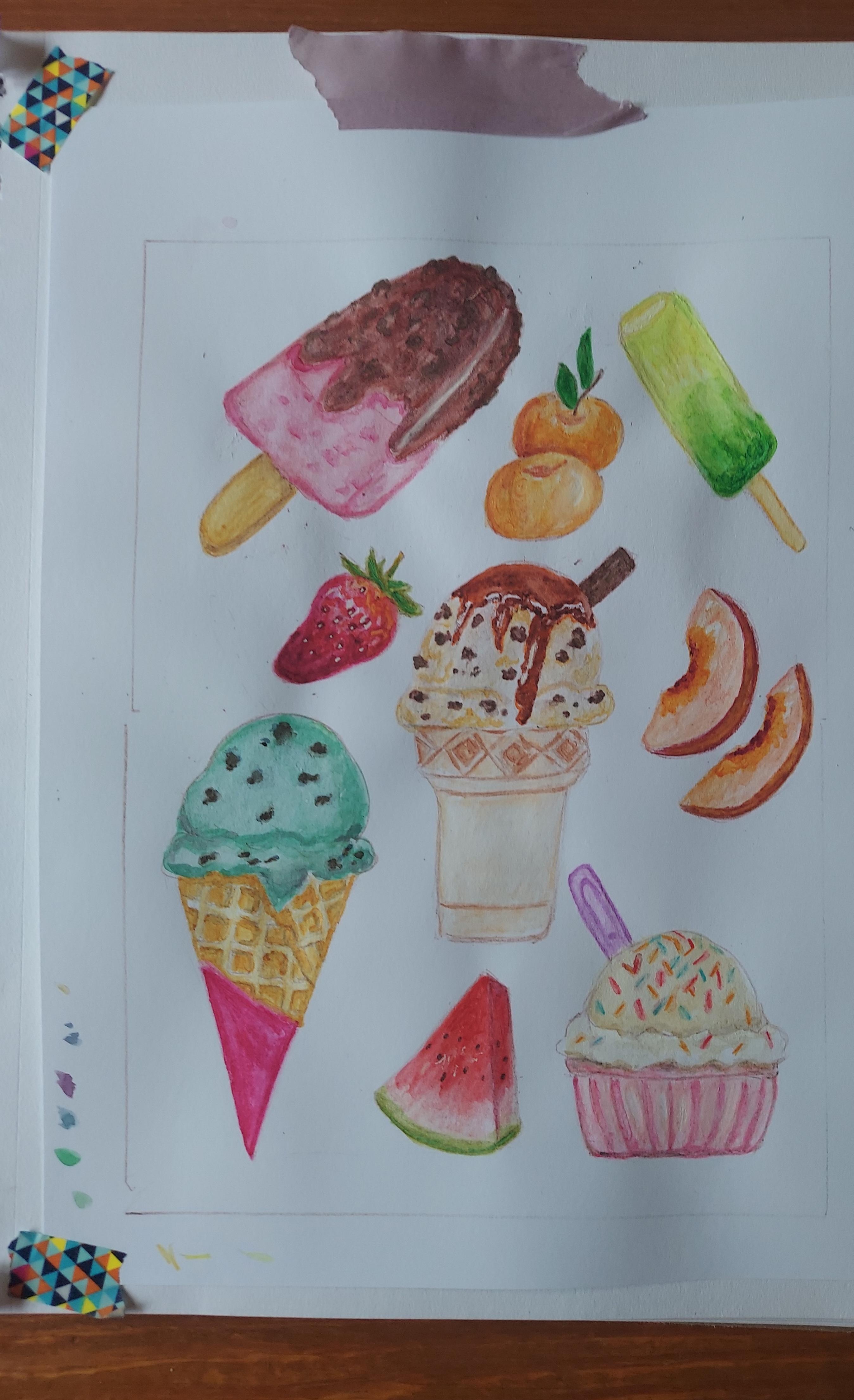 Watercolor treats - student project