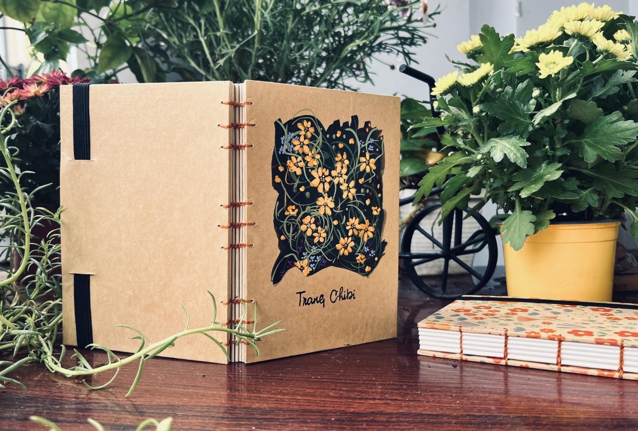 My coptic binding sketchbook - student project