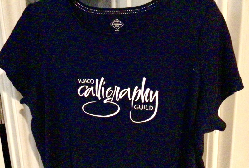 Vinyl logo on t-shirt