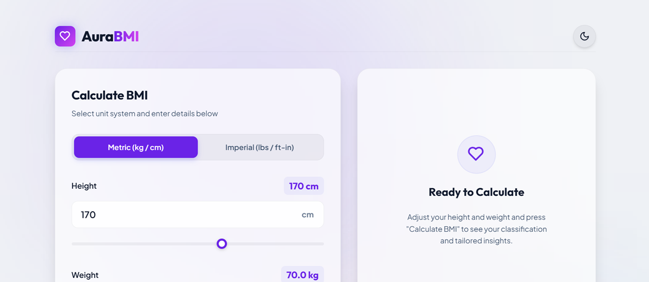 BMI Web - student project