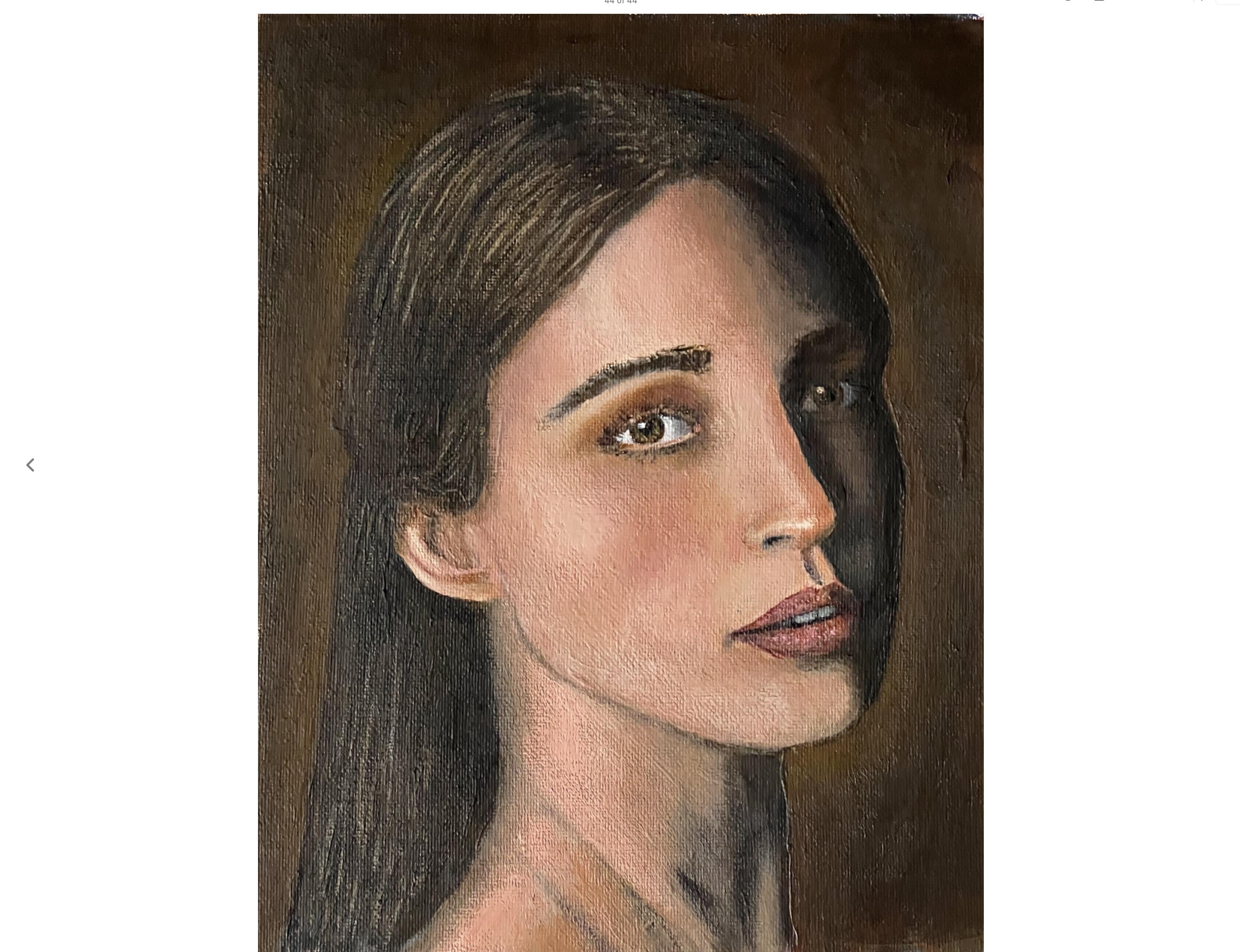 Acrylic Portrait of a Girl - student project