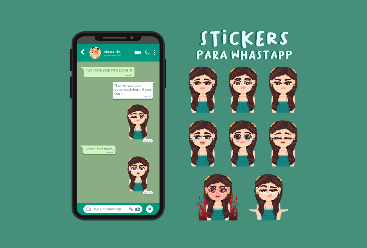 Yuri Stickers - student project