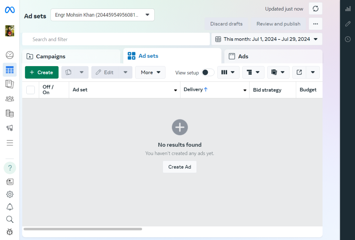 Facebook Ads Manager - student project