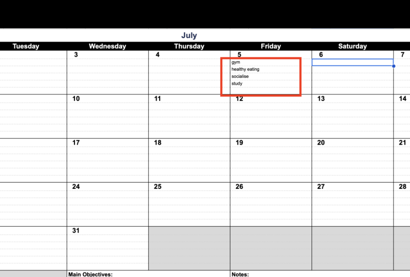 my time table