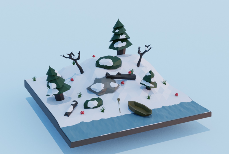 Low Poly Taiga