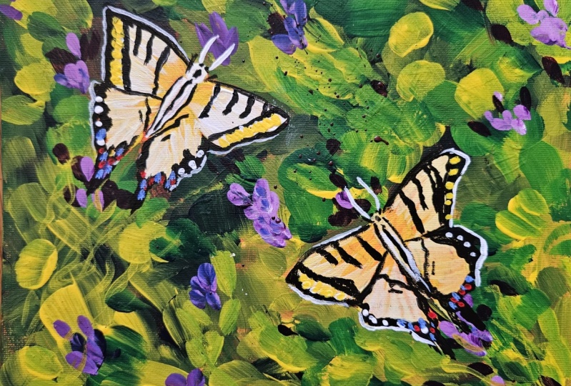 Swallow tail butterfly acrylic