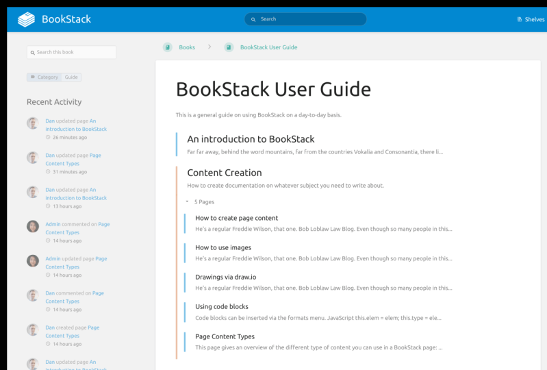 Linux web server for book stack app