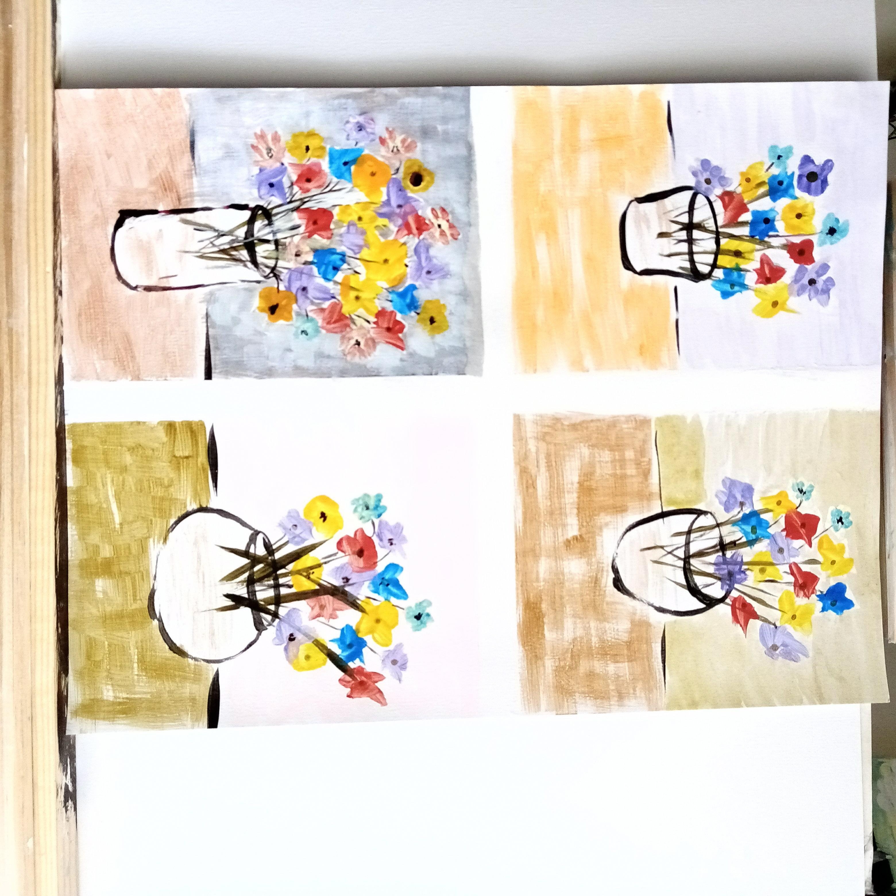 Loose flowers vases - student project