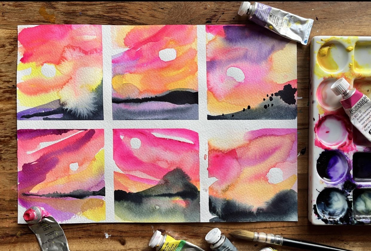 Loose & Luminous Sunsets - student project