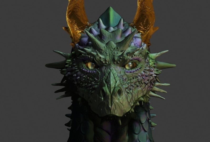 Dragon bust