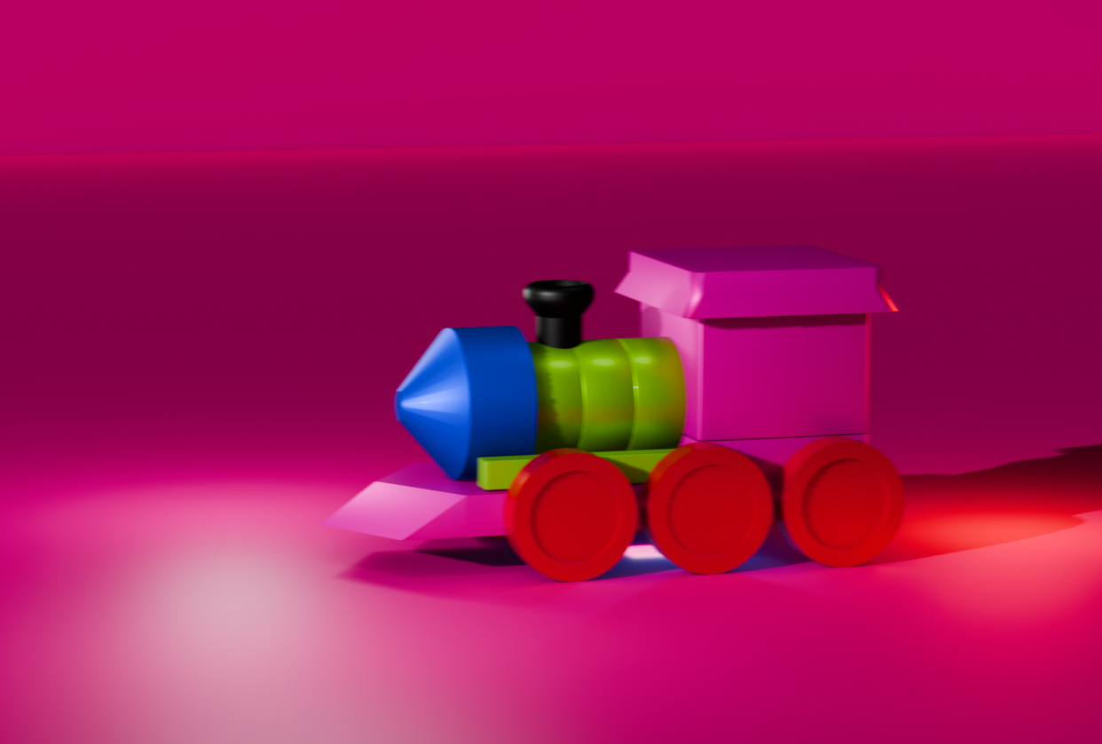 Toy Train render - student project