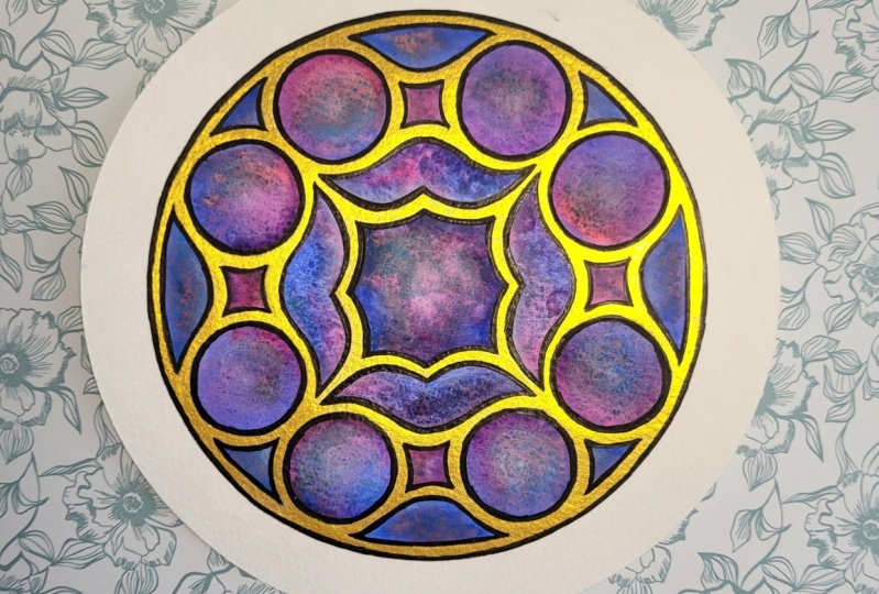My version of the stained glass rose window