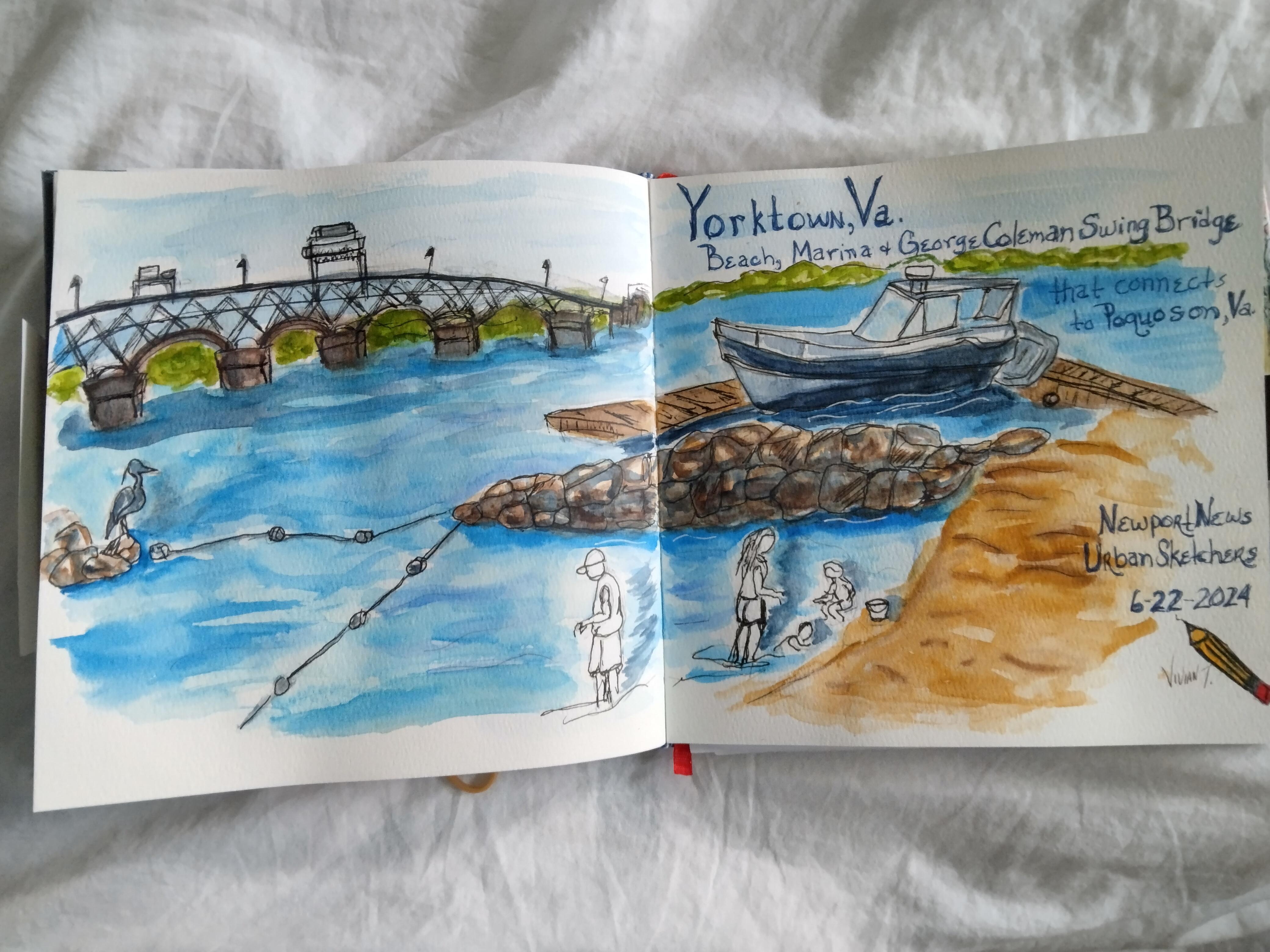 Sketching in Yorktown, Va - student project