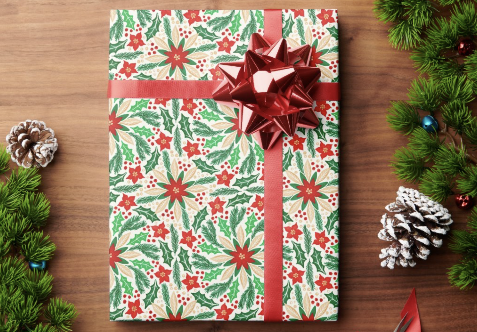 Holiday Mandala Pattern Wrapping Paper - student project