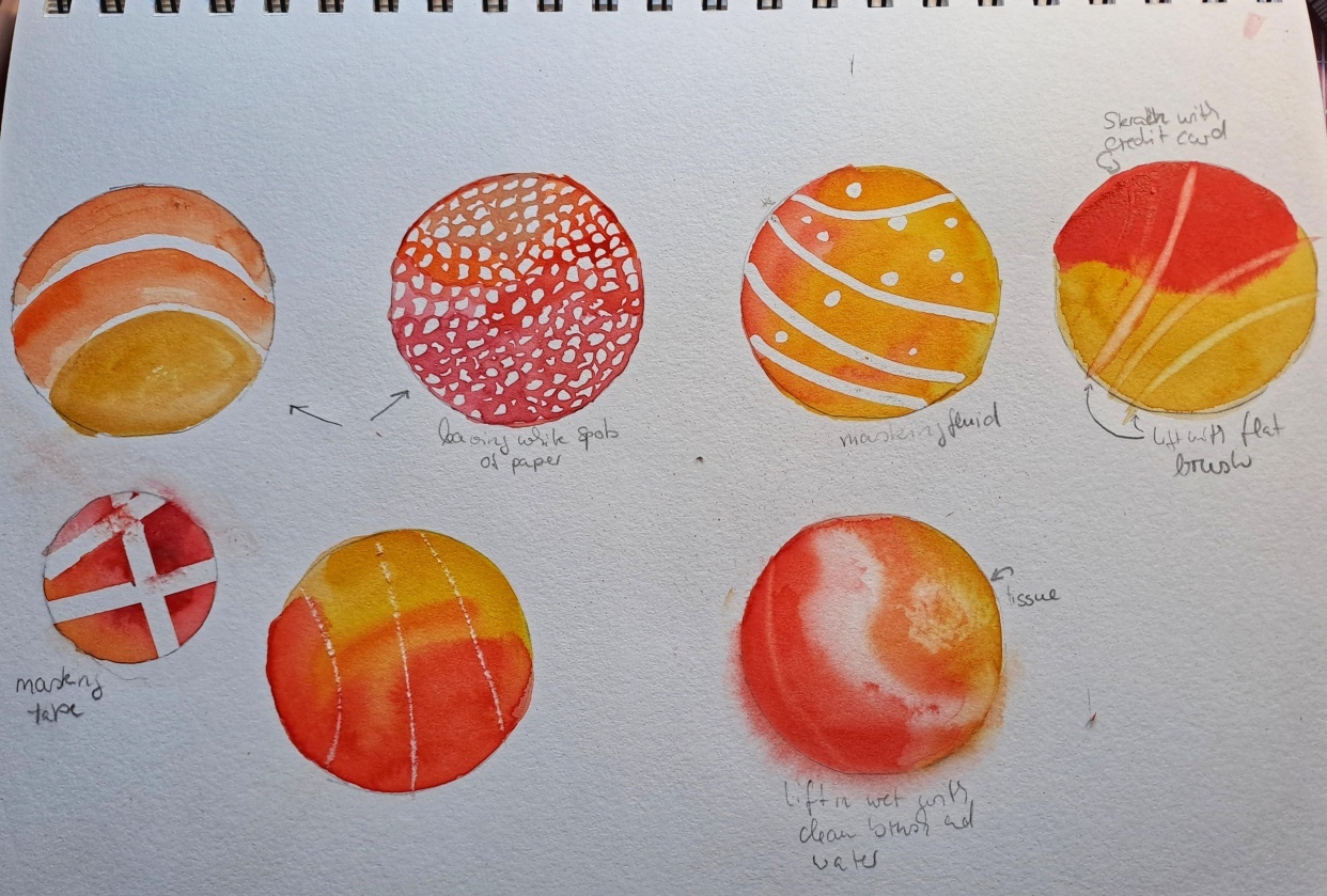 Techniques for leaving the whites - student project
