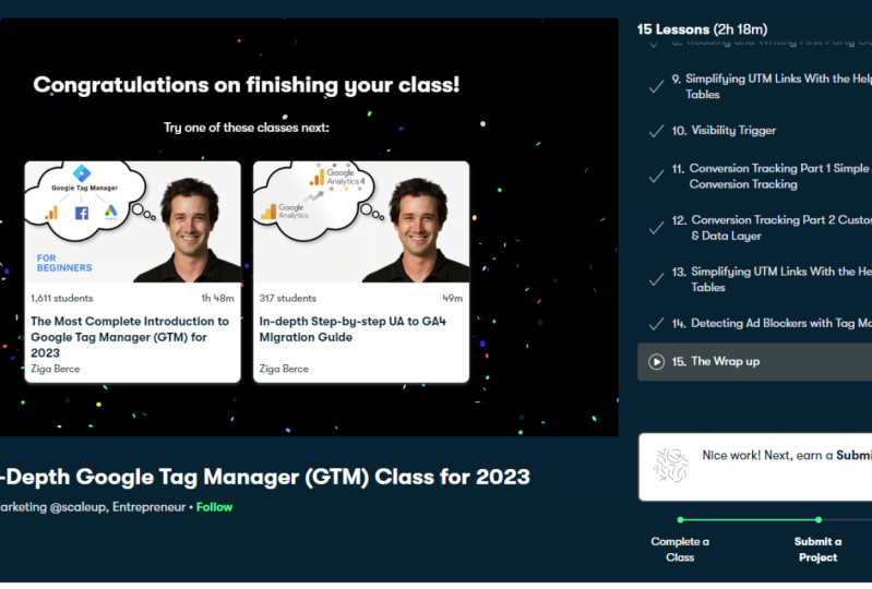 The Most In-Depth Google Tag Manager (GTM) Class for 2023