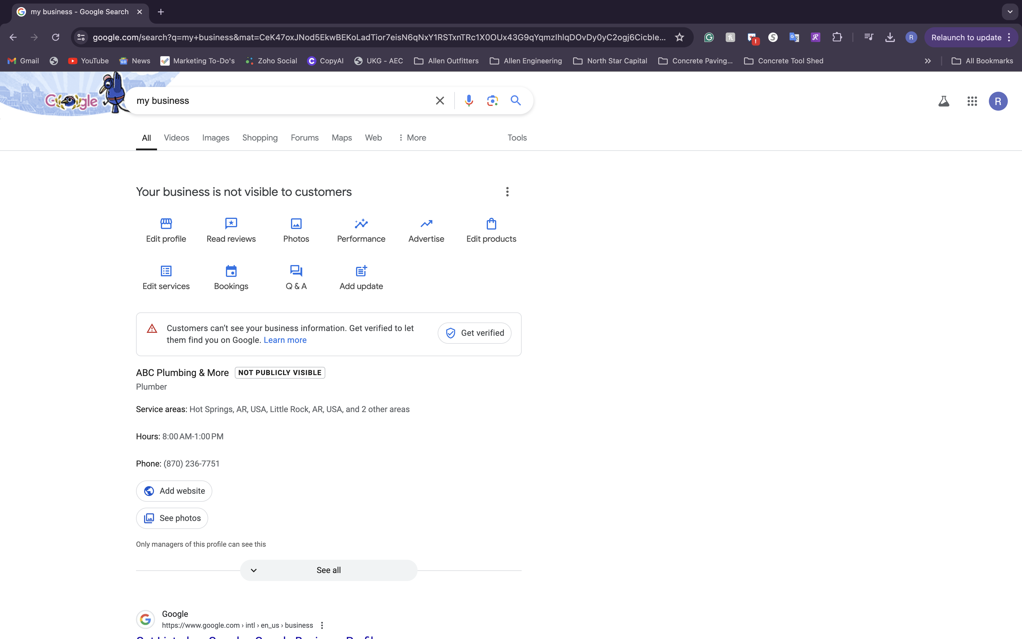 Google Business Profile - student project