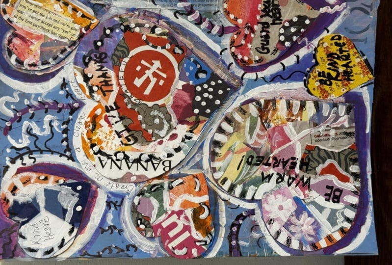 Mixed Media Hearts with Personal intentions
