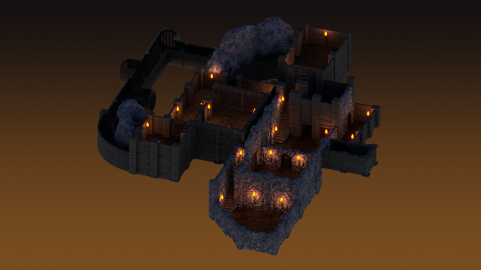 RPG Dungeon Kitbash (Blender & Unreal Engine 5) - Submission - student project