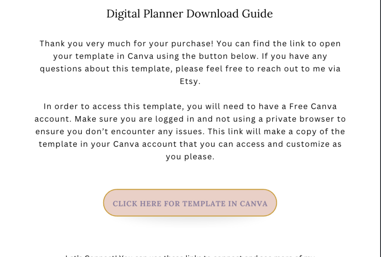 PDF Deliverable for Canva Templates - student project