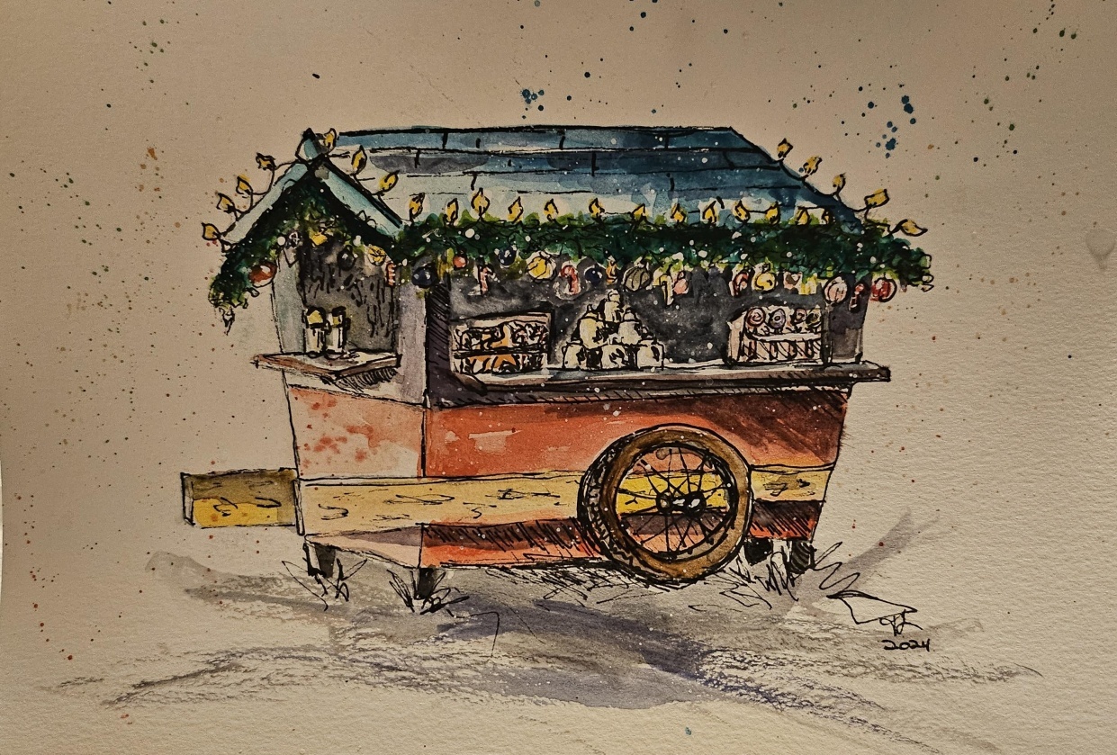 Cheery Christmas Cart - student project