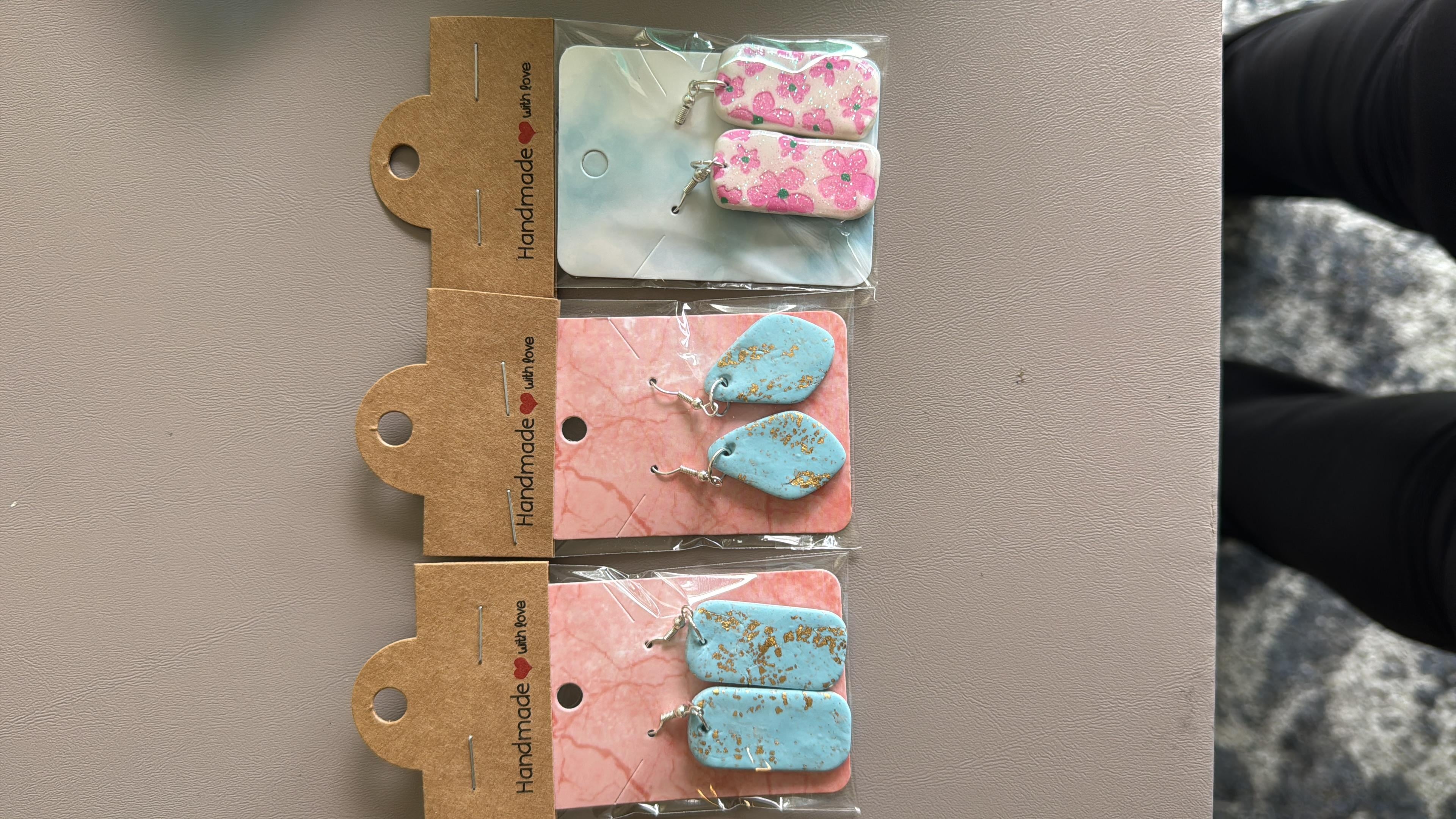 First Polymer Clay Earrings - student project