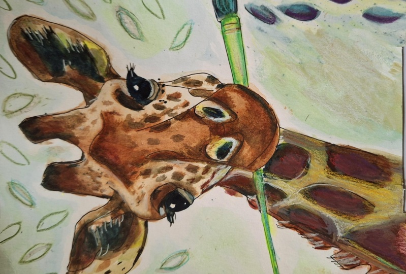 Giraffe paint day