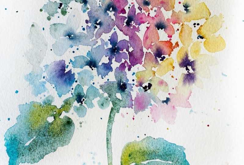 Watercolor Splatter Flowers and Embracing my Imperfections!