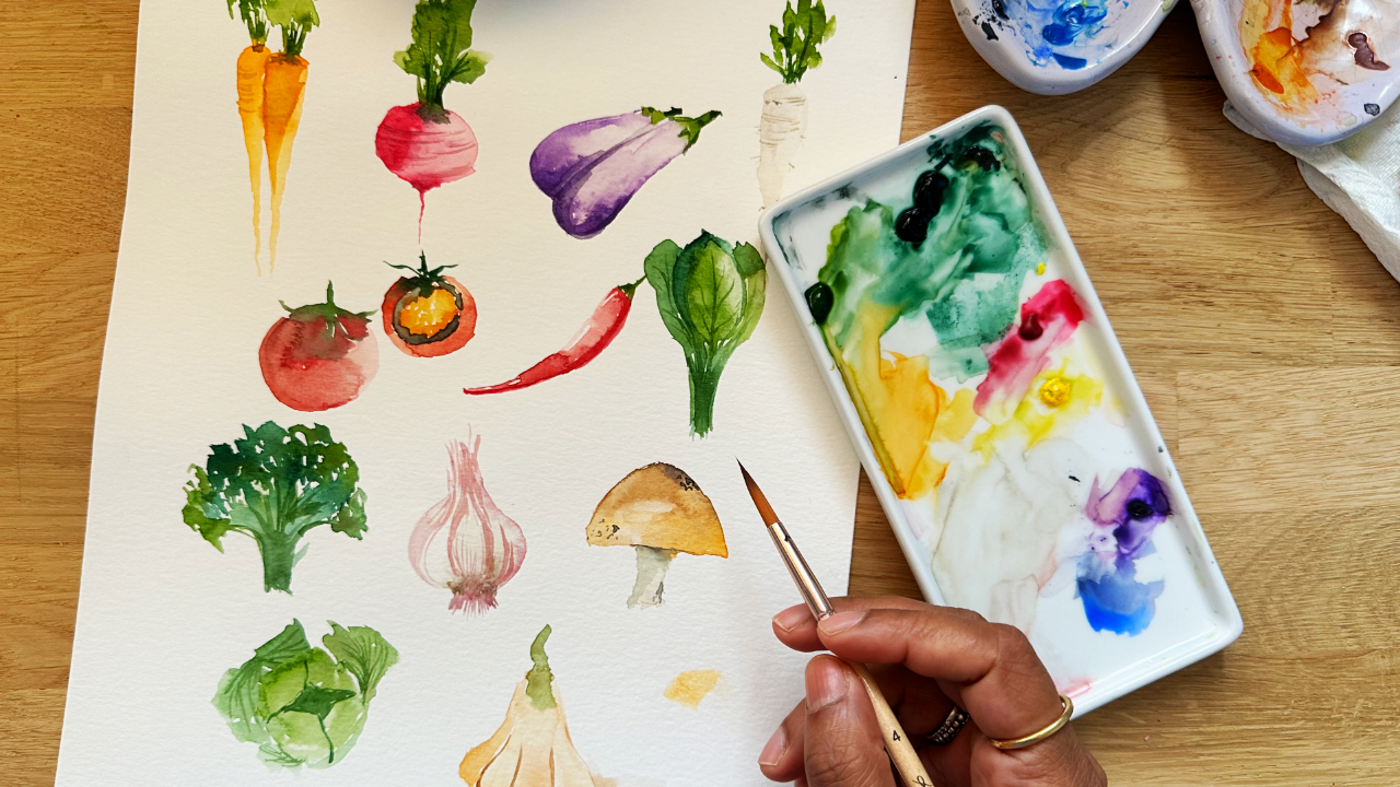 Colourful summer veggies! - student project