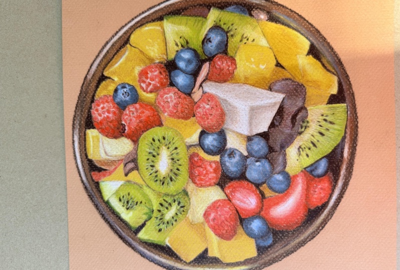 Colored pencil Fruit Bowl