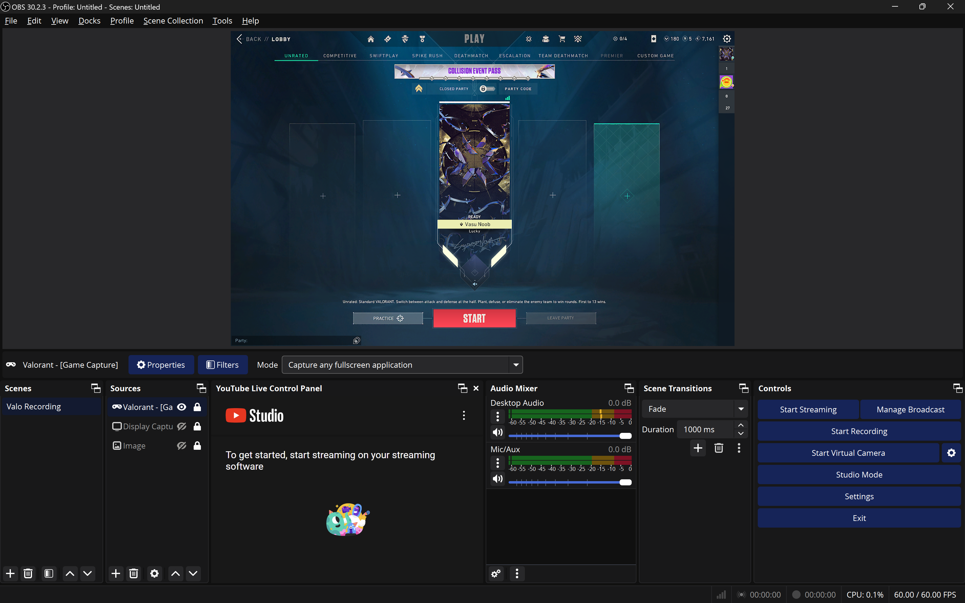 Obs gaming recording - student project